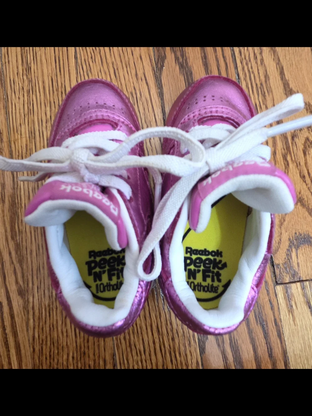 Reebok Kids Shiny Pink Metallic Trainer